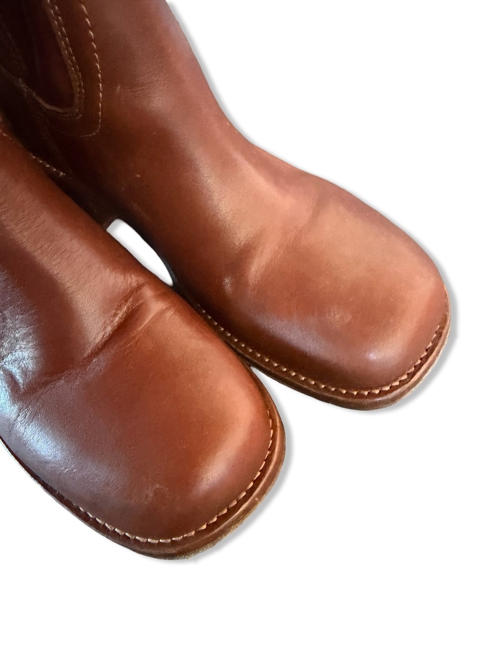 Steve Madden Riggs Boots Rust Leather Tall Brown Leather campus Revolve 7 - Picture 8 of 11